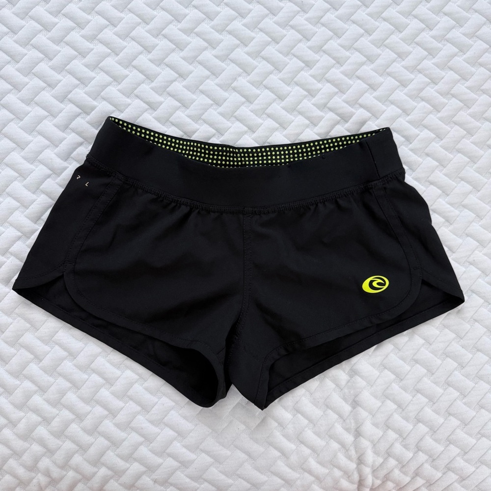 Rip Curl Black Athletic Shorts Lightweight Performance